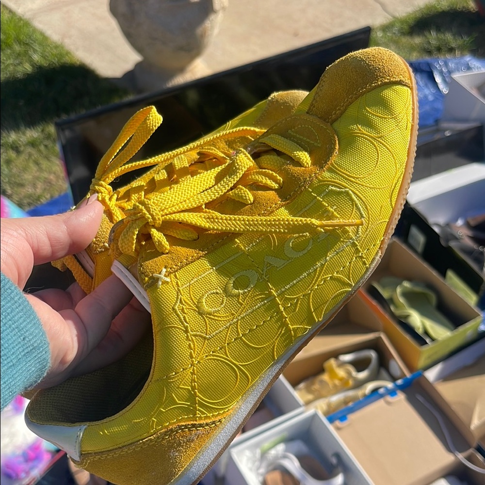 Yellow Logo Sneakers